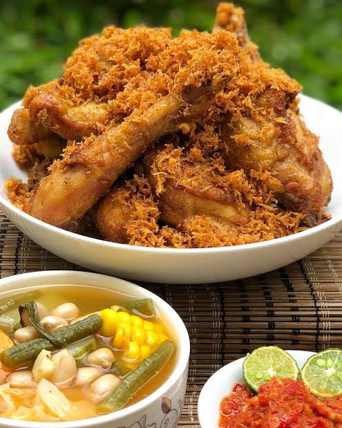 Goreng Ayam  sayur bu nunung